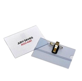 Elevate your name badge game with the Clipp Name Badges Clear Box. This box contains 48 name badges, making it perfect for big events or office settings. The clear design adds a professional touch while ensuring names are easily visible. Impress others with these high-quality, durable name badges.  Brand: Clipp Model:CP-LA-200 Length: 55 mm Width: 90 mm Name badge in clear plastic with safety pin and clamp. With paper inserts, ready to print.